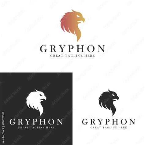 Gryphon logo. Gryphon head. Stock Vector | Adobe Stock