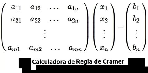 Calculadora De Regla De Cramer Online