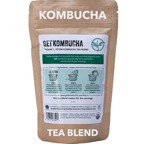 Get Kombucha Certified Organic Kombucha Tea Blend 60 Servings 4