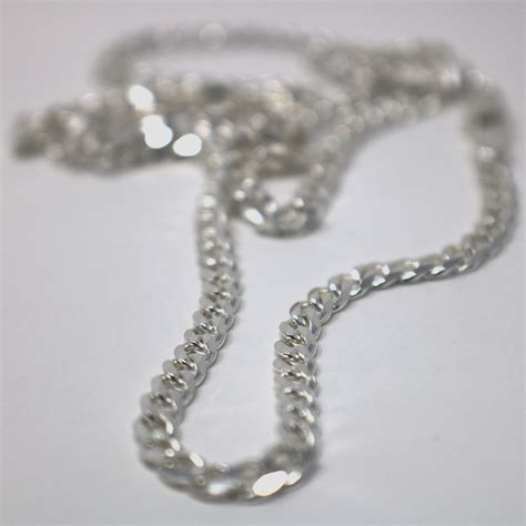 3.5mm Cuban Link Sterling Silver Chain – DEEPWOODS Jewelry