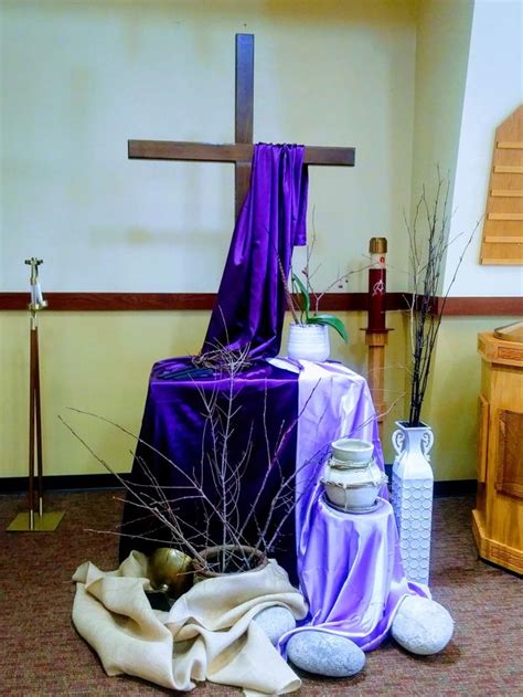 Pin On Altar Lent Church Altar Decorations Lent Decorations For