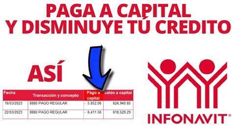 Asi Es Como Disminuye Tu Credito Infonavit Pagando A Capital Ya