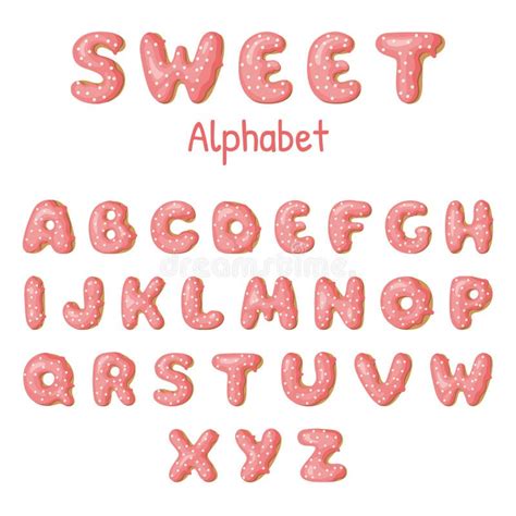 Eps Donuts Digital Font Alphabet Lettering Graphics Alphabet And