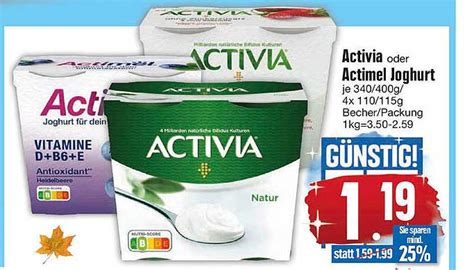 Activia Oder Actimel Joghurt Angebot Bei Edeka Prospekte De