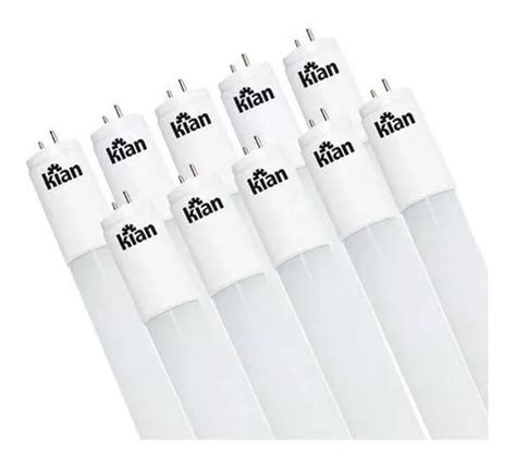 Kit de 6 lámparas tubulares LED T8 de 18 W luz blanca cálida 3000 K