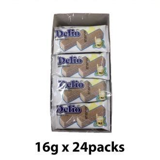 Apollo Delio Cream Wafer Chocolate Strawberry Milk Orange 24pcs