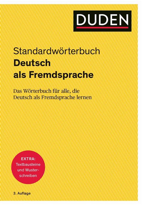 Duden Deutsch Als Fremdsprache Standardw Rterbuch Von