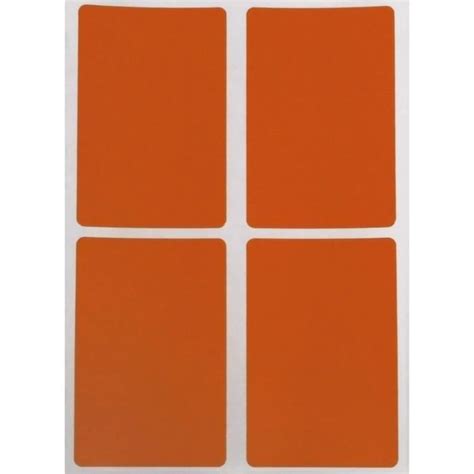 Gommettes Tiquettes Autocollantes Rectangulaires Orange Environ Cm