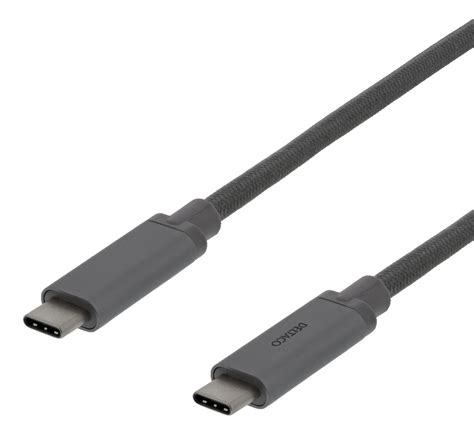 DELTACO USB C Kaapeli 0 5m 60W USB PD 10Gbps Harmaa Gigantti