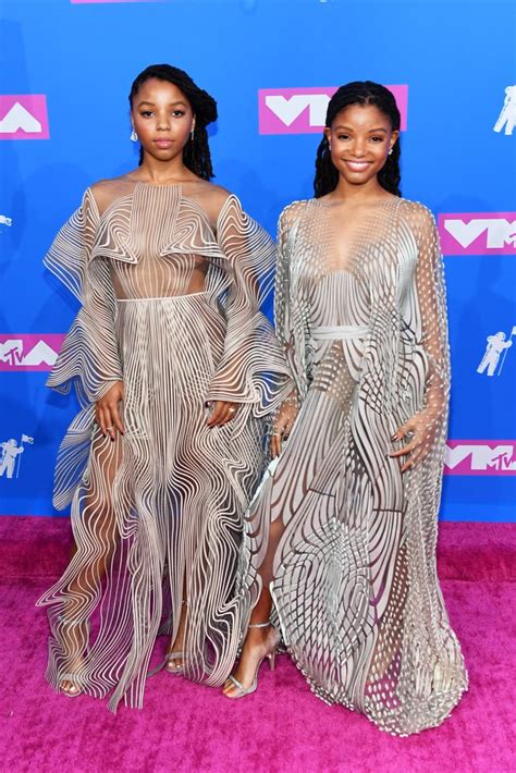 Chloe X Halle Mtv Vmas 2018 Red Carpet Dresses Popsugar Fashion