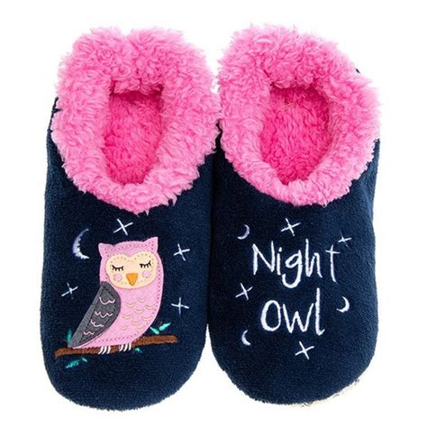 Snoozies Pairables Night Owl Super Soft Sherpa Ladies Etsy Uk