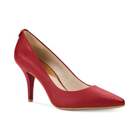 Michael Kors Mk Flex Pumps In Red Red Saffiano Lyst