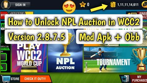 How To Unlock NPL Auction In WCC2 Version 2 8 7 5 Mod Apk Obb