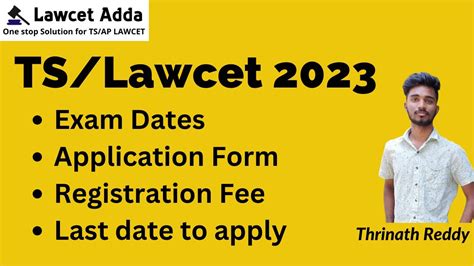 Ts Lawcet Notification Important Dates Lawcet Adda Thrinath