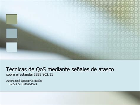 Ppt T Cnicas De Qos Mediante Se Ales De Atasco Powerpoint