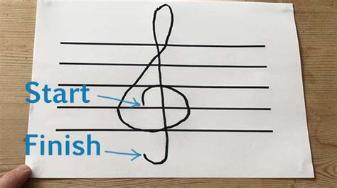 How To Draw a Treble Clef - Music Theory Academy