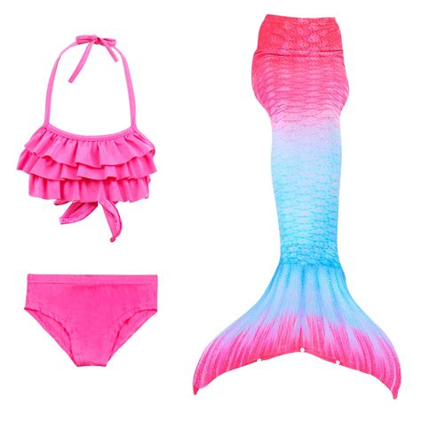 Buy Qwertyui Beach Bikini Mermaid Tail Swimsuit Piece Girl Swimsuit