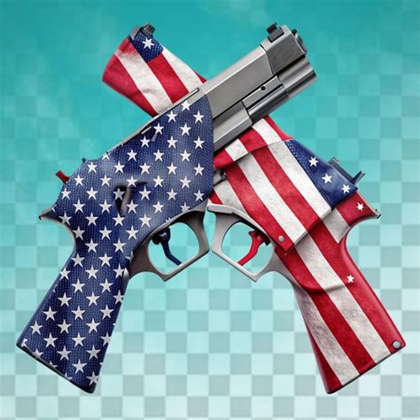 Guns With Usa Flag Paint Premium Premium Ai Generated Psd