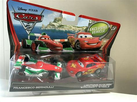 Disney Pixar Cars 2 Francesco Bernoulli And Lightning Mcqueen Party Wheels New 1990169631