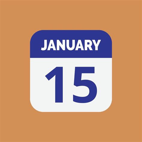 January 15 Calendar Icon 23208954 Vector Art at Vecteezy