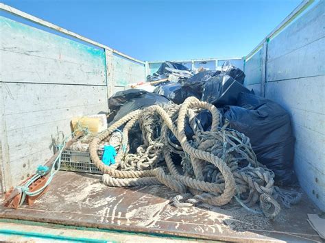 Retirados 500 Kilos De Restos De Basura De La Playa De Camposoto Con Un