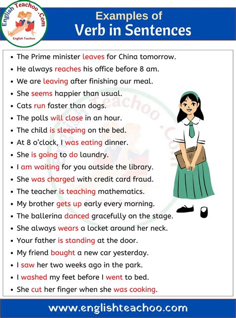 Examples Of Verb In Sentences Englishteachoo