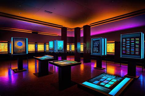 High Tech Library With Interactive Displays Including Holographic Data