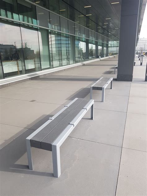 Maglins 1050 Series Backless Benches With Skate Deterrents Provide