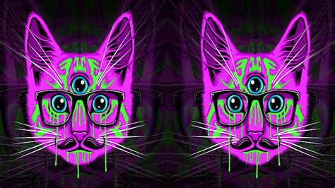 Trippy Cat Wallpaper Hd