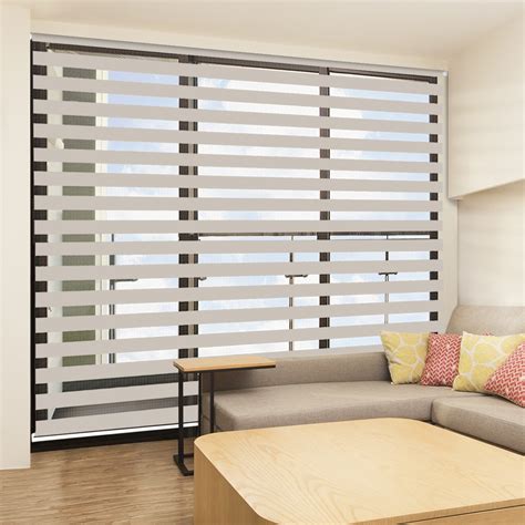 GoDear Day Night Zebra Roller Blind Double Layer Window Roller Shades