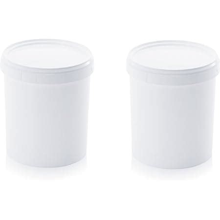 Silplast Lot De Seaux De Litres Avec Couvercle Blanc Lot De