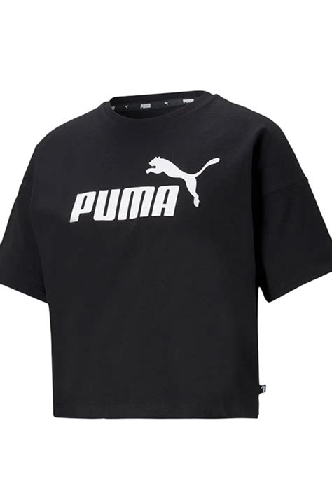 Puma Ess Cropped Logo Tee Kadın T shirt 586866 01 Black Fiyatı