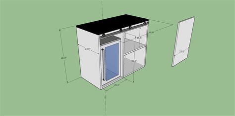 Lorex Refrigerator Cabinet With Slider Door Dfs Designs