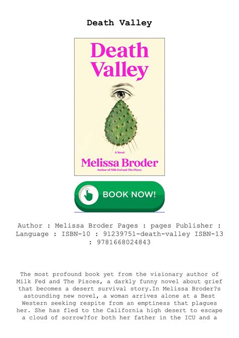 (Download) [EPUB\PDF] Death Valley by Melissa Broder Free Download by (Download) [PDF/KINDLE ...