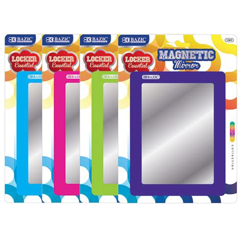 Magnetic Locker Mirror Pack Of 72 Mazer Wholesale Inc