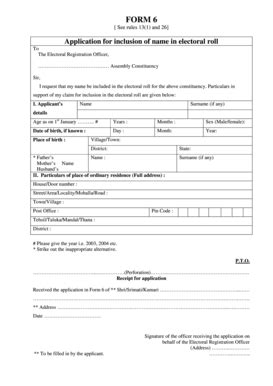 Fillable Online Bardhaman Nic FORM 6 See Rules 13 1 And 26 Application