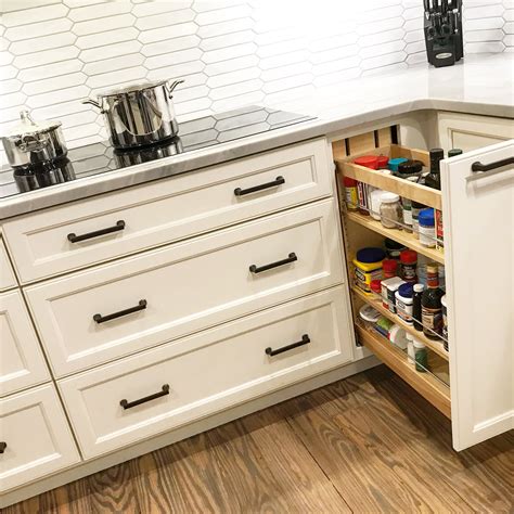 Achieve Maximum Efficiency With Pull Out Cabinet Spice Rack Home Cabinets