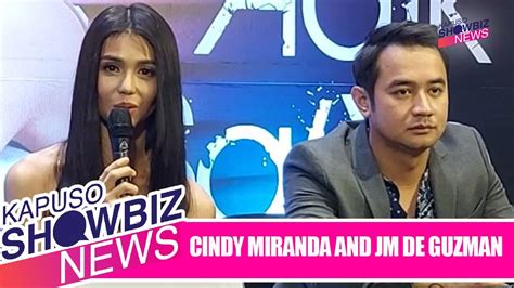 Kapuso Showbiz News Cindy Miranda At Jm De Guzman Inamin Ang