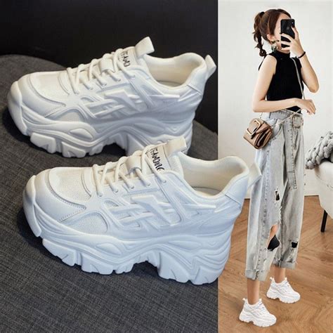 Jual Sepatu Sneakers Wanita Wl Hak Tinggi Cm Sepatu Cewek Model