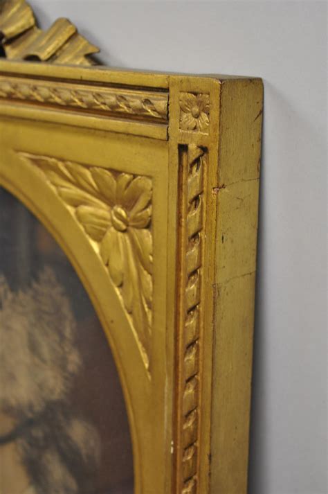 Antique French Louis Xv Style Gold Gilt Wood Trumeau Mirror With