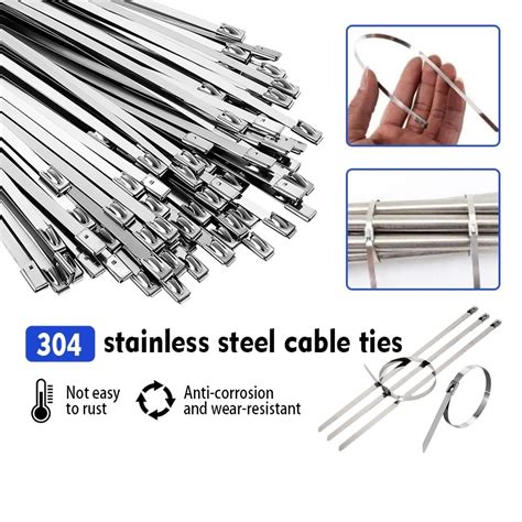 Multi Purpose Locking Cable Metal Zip Ties Stainless Steel Cable Tie