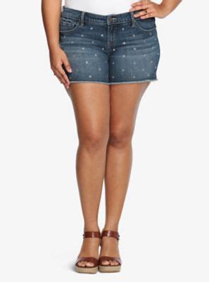 Torrid Skinny Short Shorts Medium Wash With Gemstones Trendy Plus