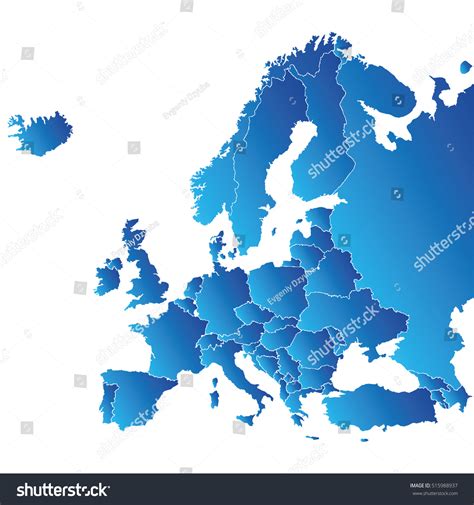 Map Europe Political Vector Map Europe Stock Vector (Royalty Free) 515988937