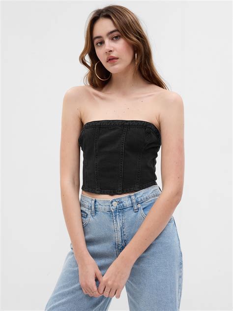 Denim Corset Top Gap