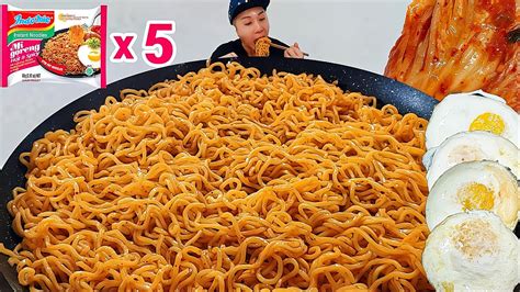 세계 판매1위 라면 먹방 Eating 5 Packs of Indomie mi goreng MUKBANG ASMR EATING