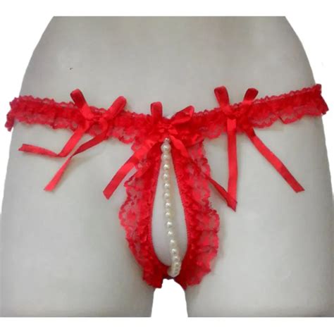 Jakarta Lingerie JLG115 Gstring Pearl Sexy Red Open Crotch Lazada