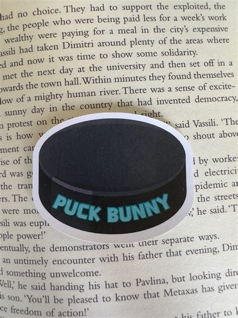 puck bunny sticker lost  bound blind date   book