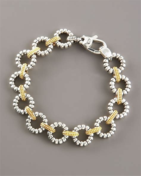 Lagos Round-link Bracelet in Metallic - Lyst