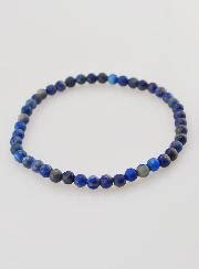 Bracelet En Pierre Naturelle De Lapis Lazuli Mm La Boutique Des