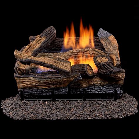 Duluth Forge Split Red Oak 18 In Vent Free Gas Fireplace Logs With